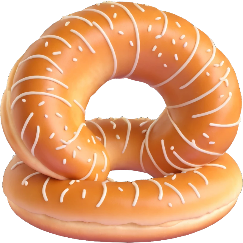 simit sliced in half, showing soft inside emoji
