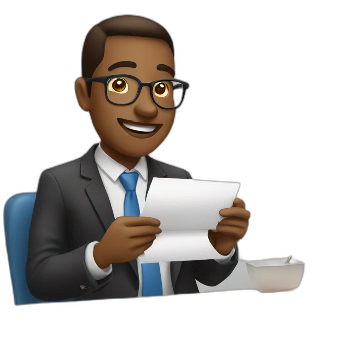 client signing bank check emoji