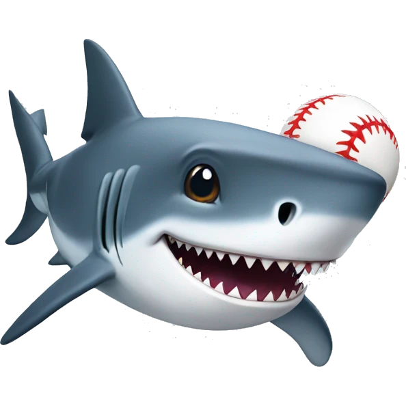 shark with a ball emoji