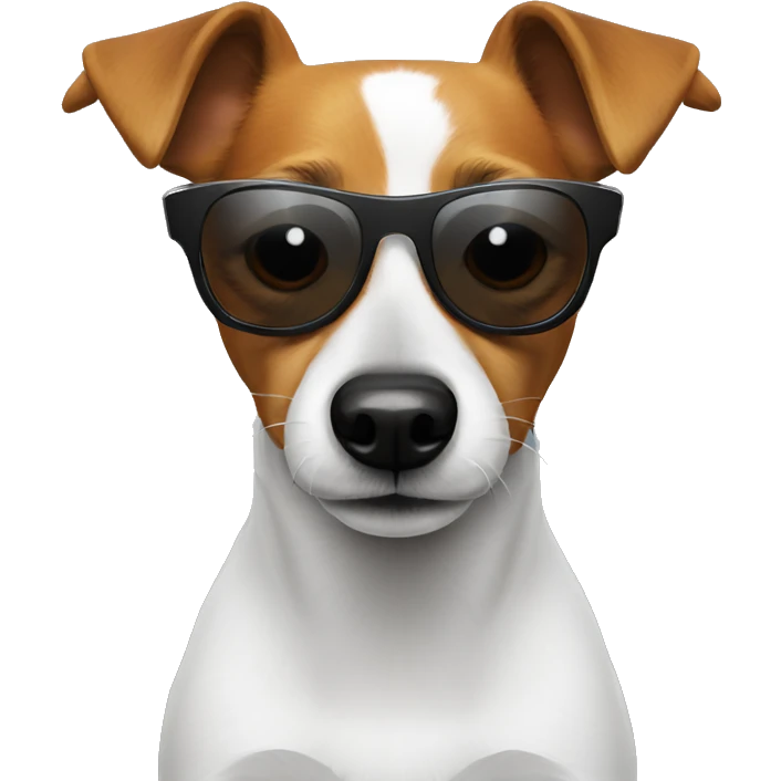 jack russel with sun glasses emoji