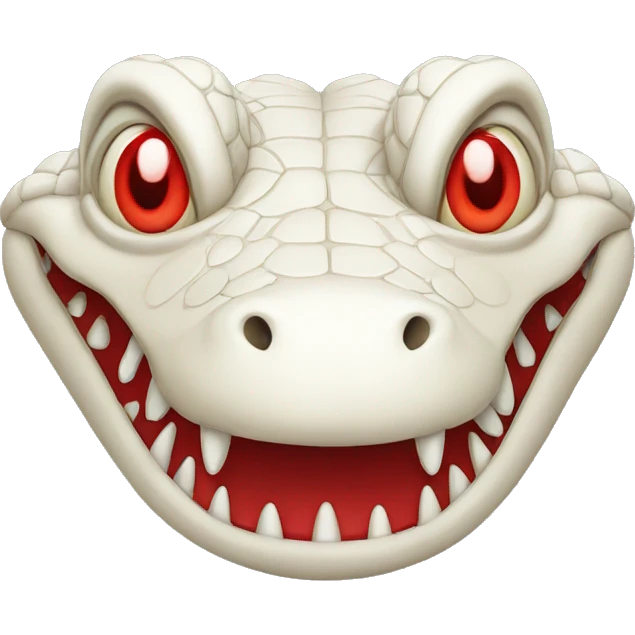 Albino crocodile with red eyes emoji