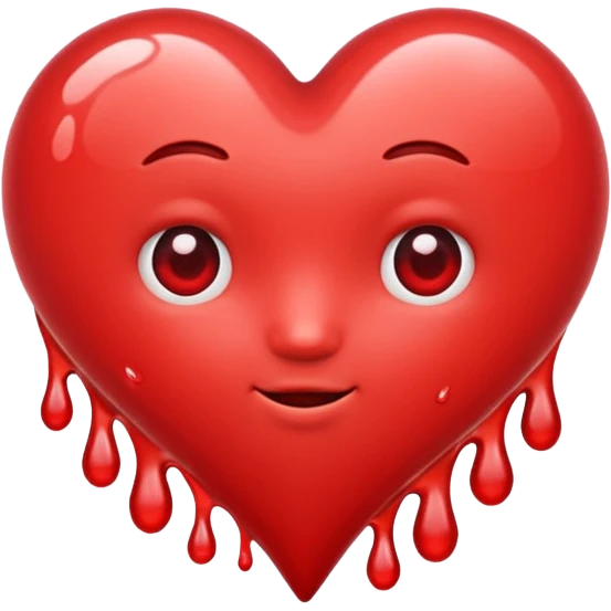 Heart melt emoji