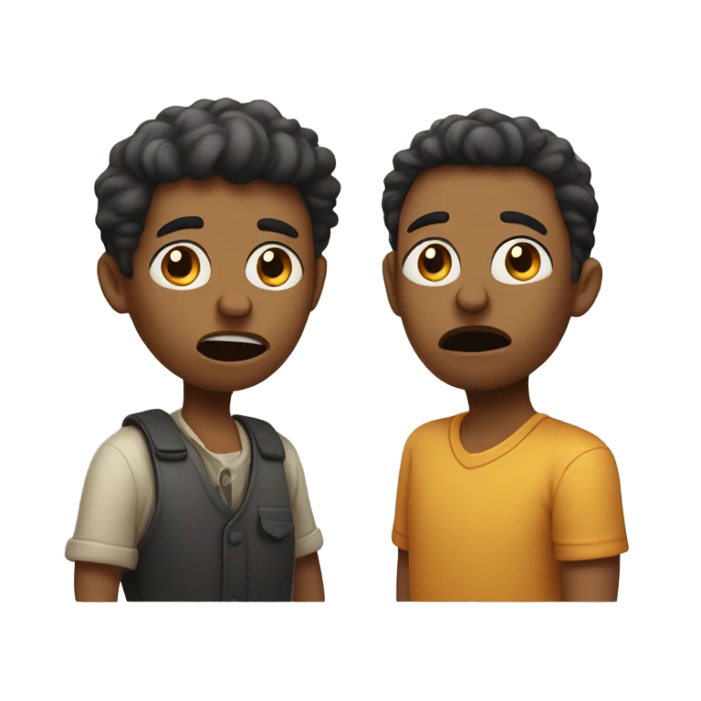 Two people argue emoji