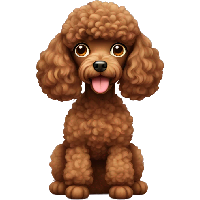 Brown poodle dog emoji