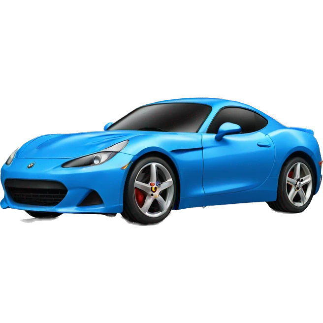 blue sports car emoji