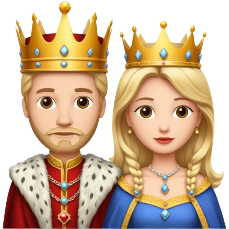 King with queen  emoji
