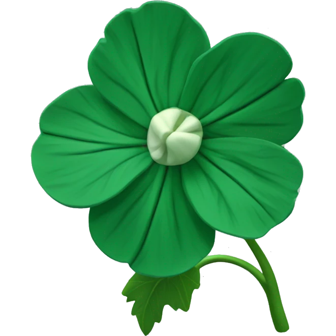 Dark Green coloured Mallow flower. emoji