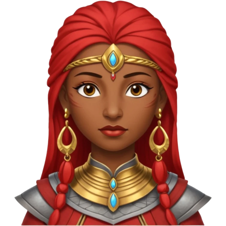 ESO female redguard warrior with lashes and earrings emoji