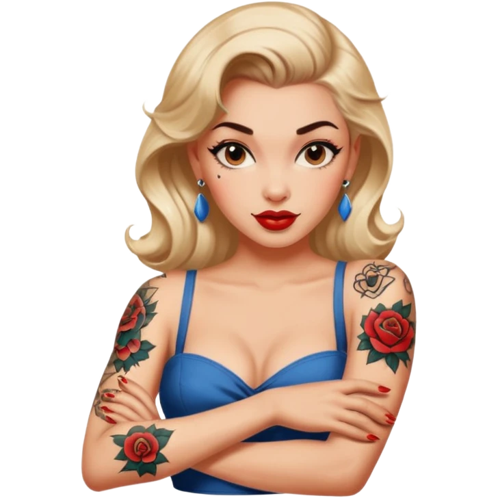 arm pin up tattoo all emoji