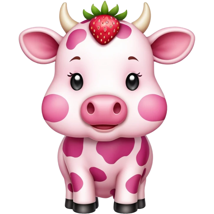 Strawberry cow  emoji