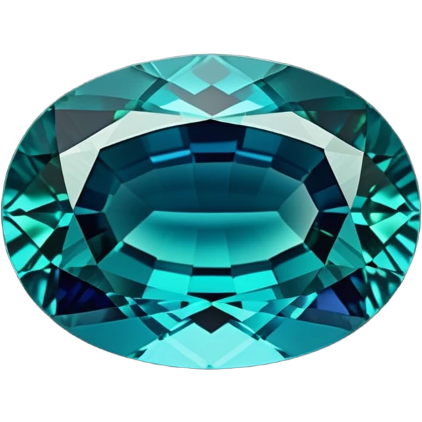 Oval cut indicolite tourmaline showing rich blue color with slight green undertones emoji