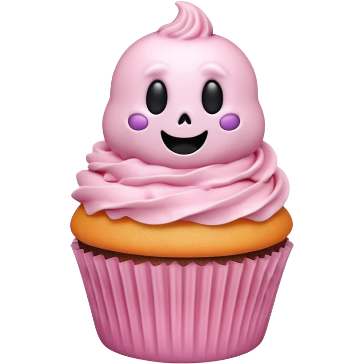 Happy Halloween cupcake pastel pink emoji