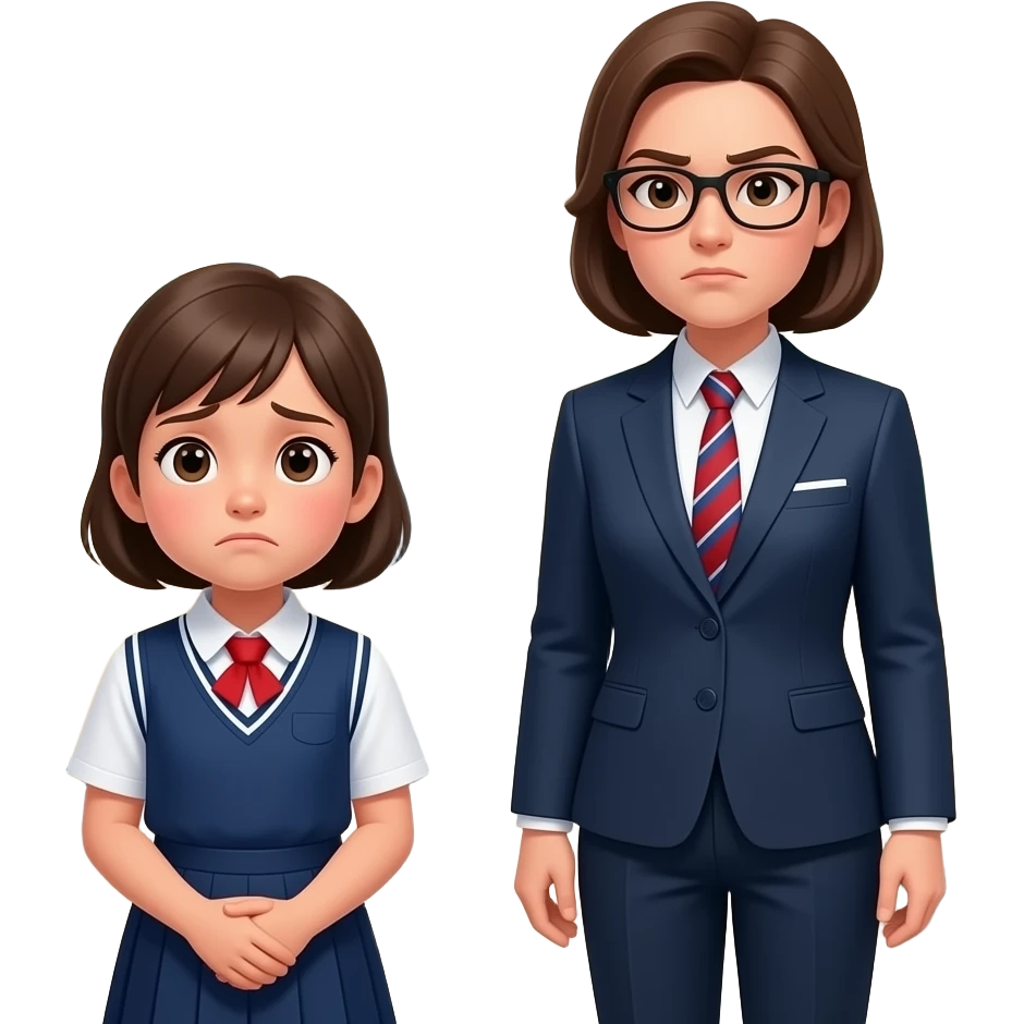 kid in trouble for breaking school rules emoji