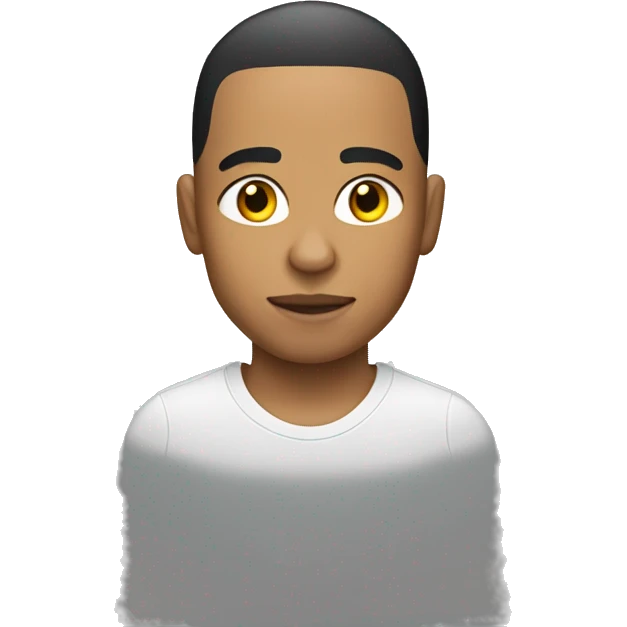 Lightskin man with a low taper fade emoji