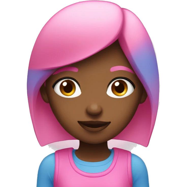 a blue and pink girl emoji