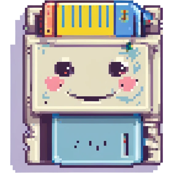 Happy floppy disk emoji