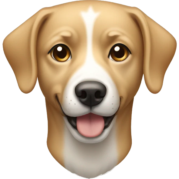 Light tan dog with white going down its face  emoji