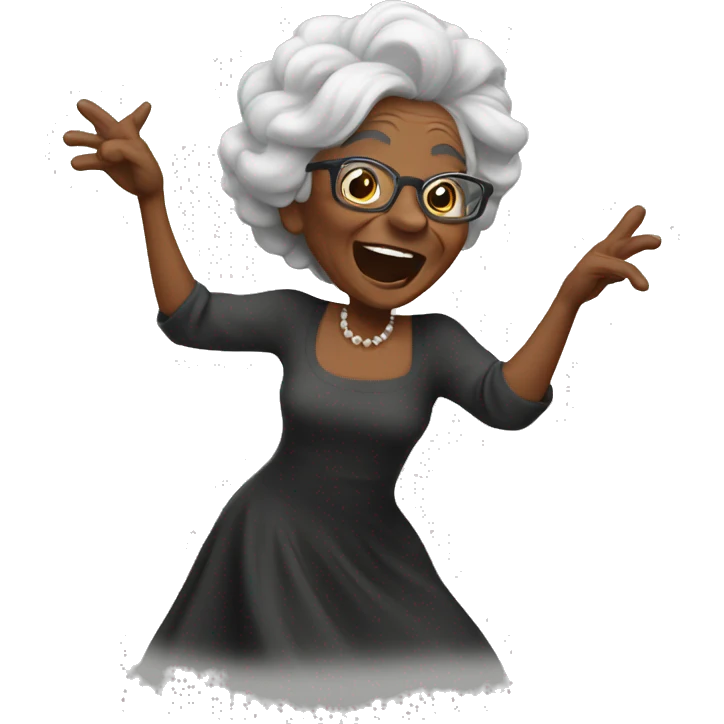 Old black lady Dancing emoji