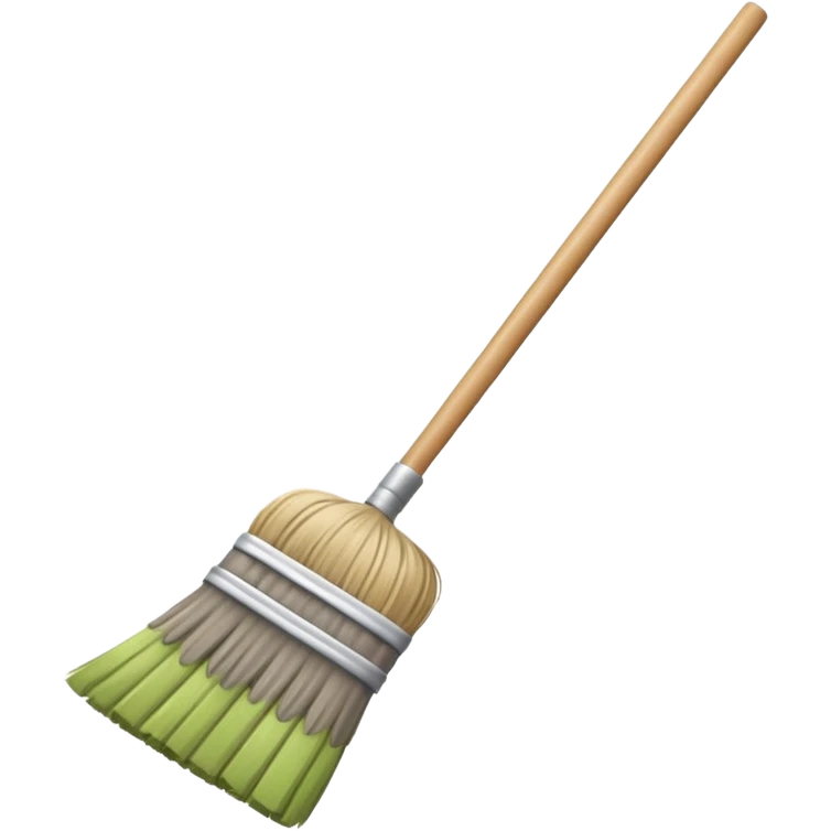 create a broom emoji sweeping away some dust  emoji
