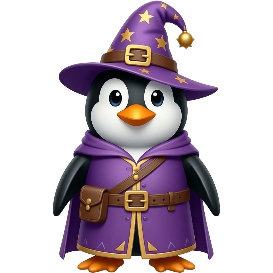 Penguin Wizard emoji