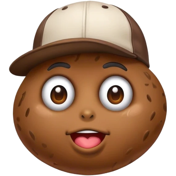 poop with a baseball hat on emoji