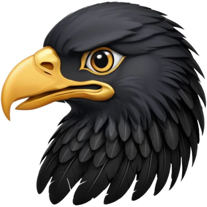  Black eagle head emoji
