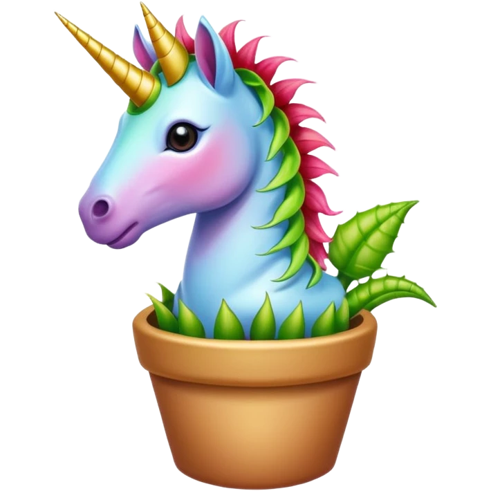 Unicorn venus flytrap emoji