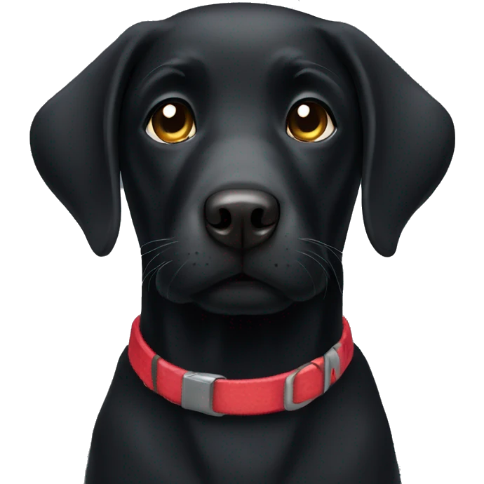 cute black Labrador  emoji