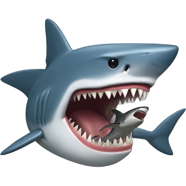 Shark eating bear emoji