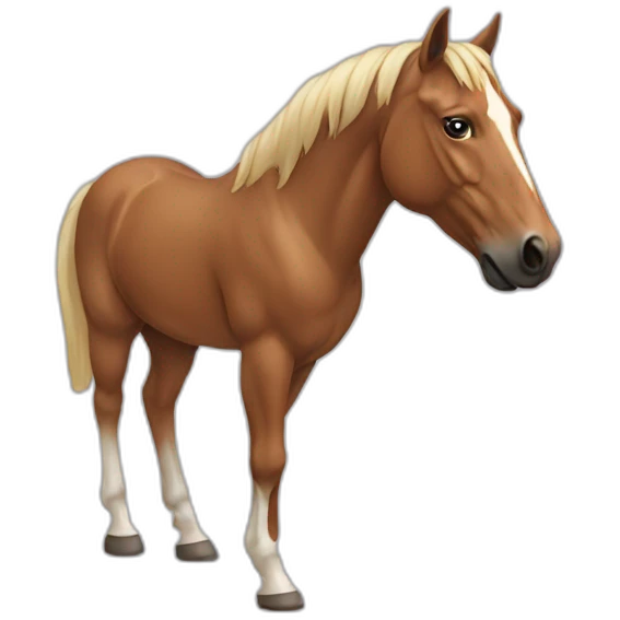 human body with horse head emoji