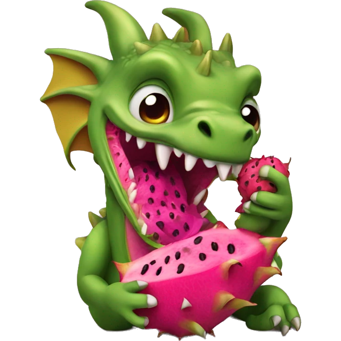 Dragon eating dragon fruit  emoji