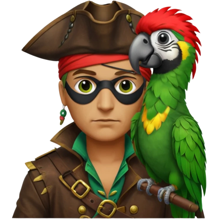 pirate and parrot emoji
