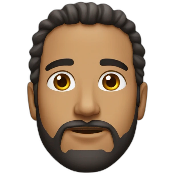رجل مسلم ملتحي بلحية سوداء ذو بشرة بيضاء  emoji