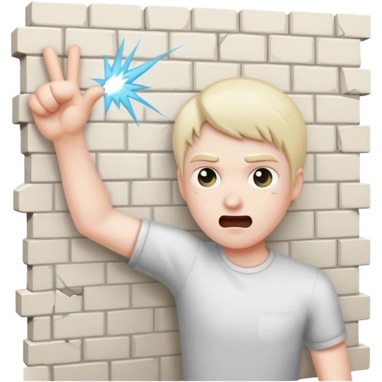 человек бьётся о стену emoji