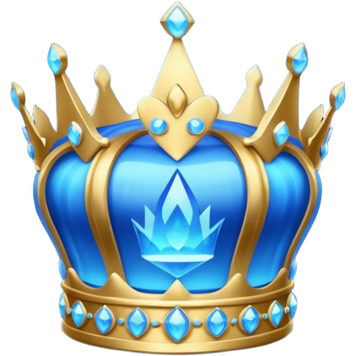 blue crown put aura emoji