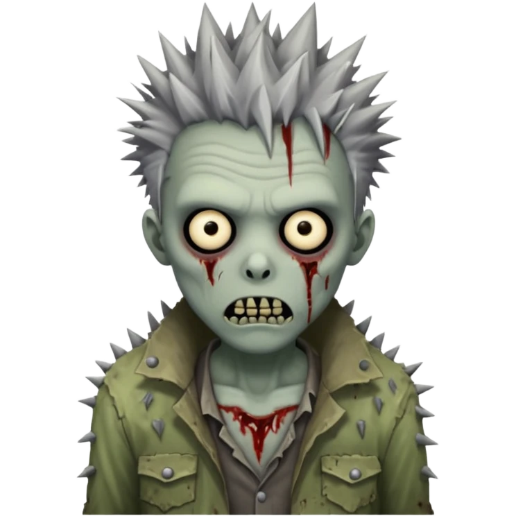 spiky haired zombie emoji