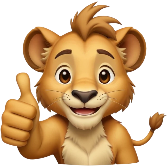 Generate an emoji that looks like Timon from the cartoon “The Lion King” that shows a like emoji