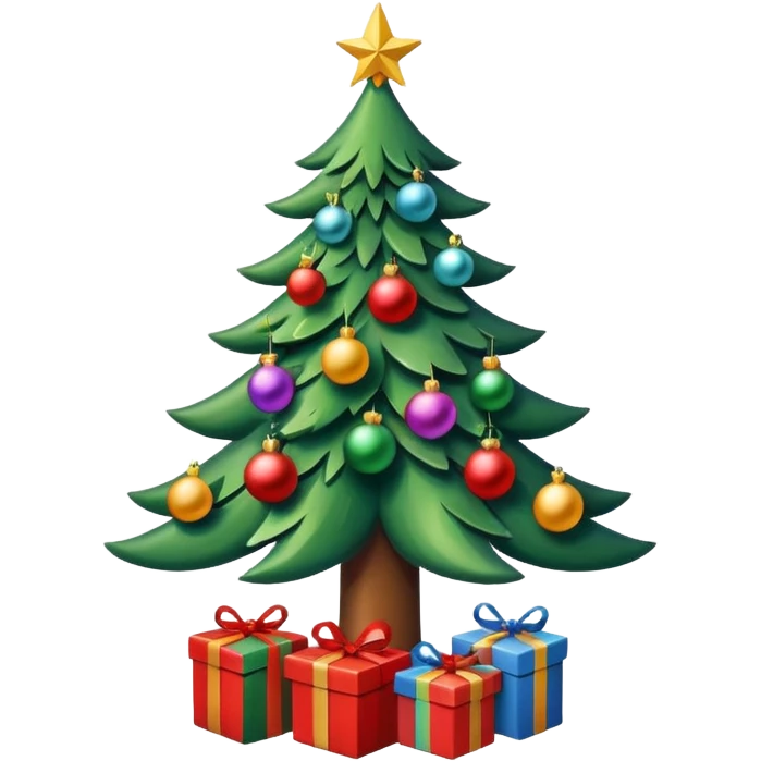 Unique Christmas tree emoji