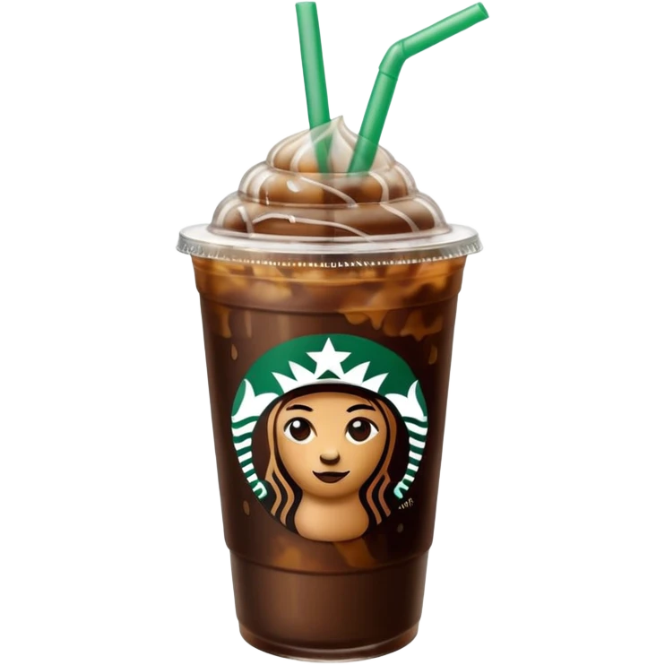 Iced Starbucks coffee emoji