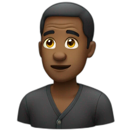 shrugging black man emoji