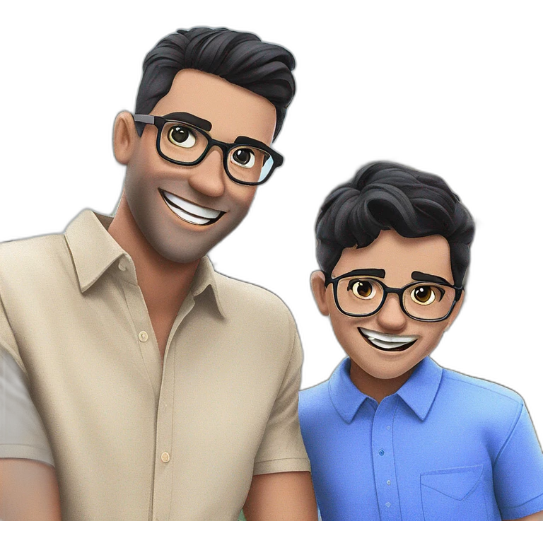 friendly smirks from two emoji