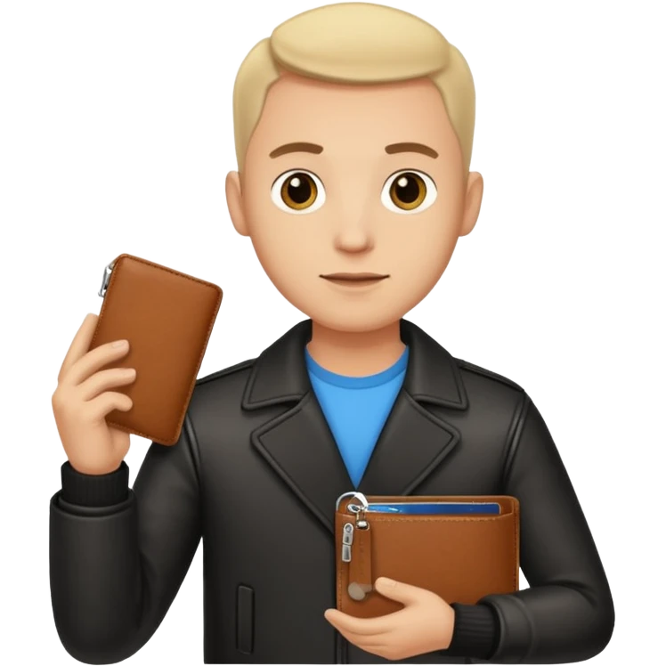 ligth man with wallet in hand emoji