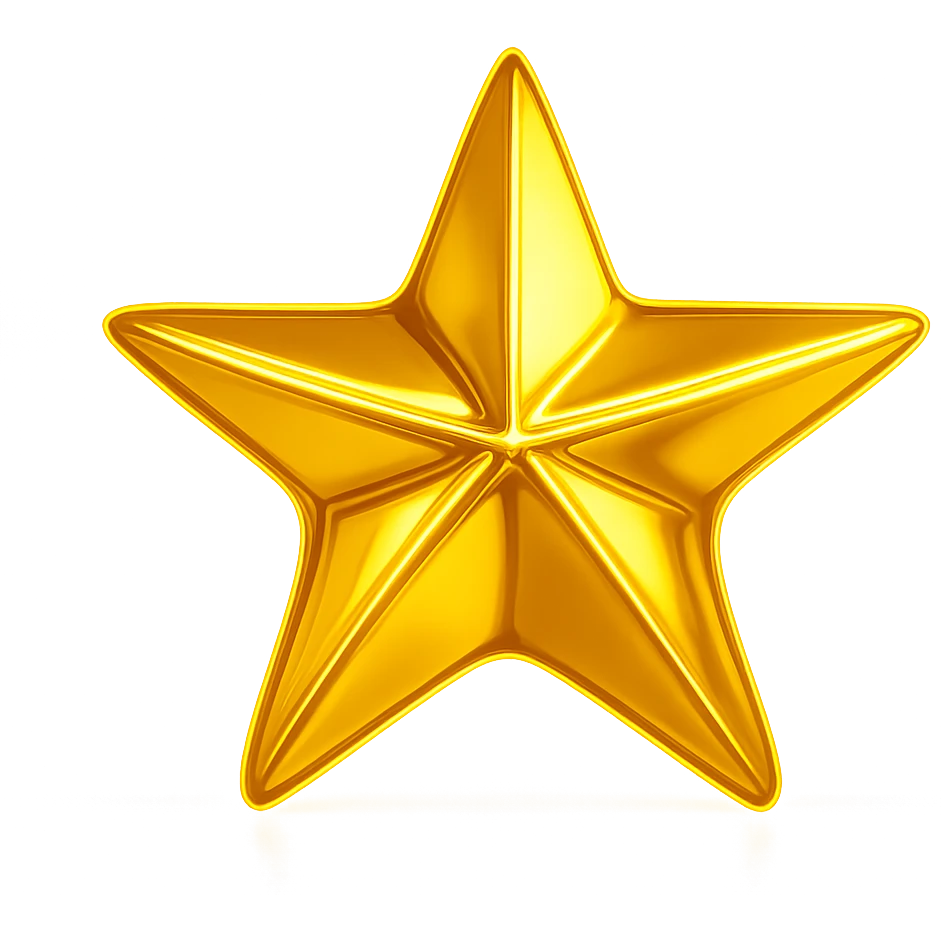 The same star shape and style, glowing yellow emoji