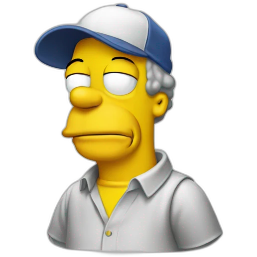homer simpson with a hat emoji