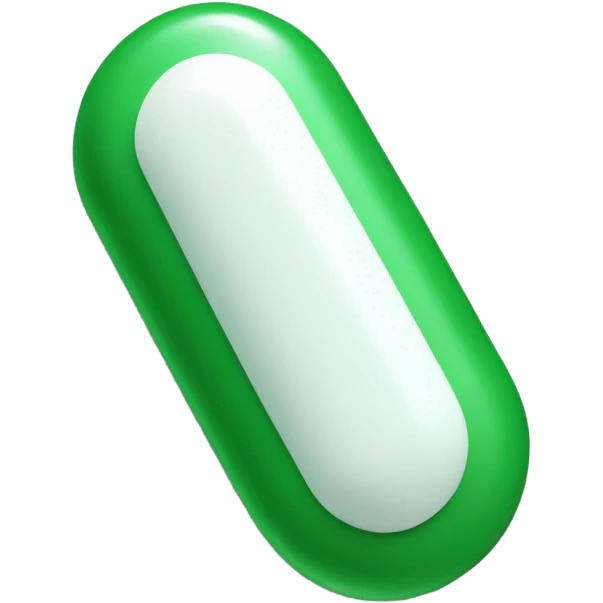 single green and white medicine pill emoji