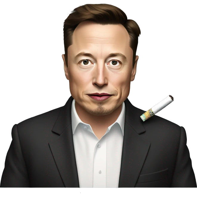 Elon musk with sigaret emoji