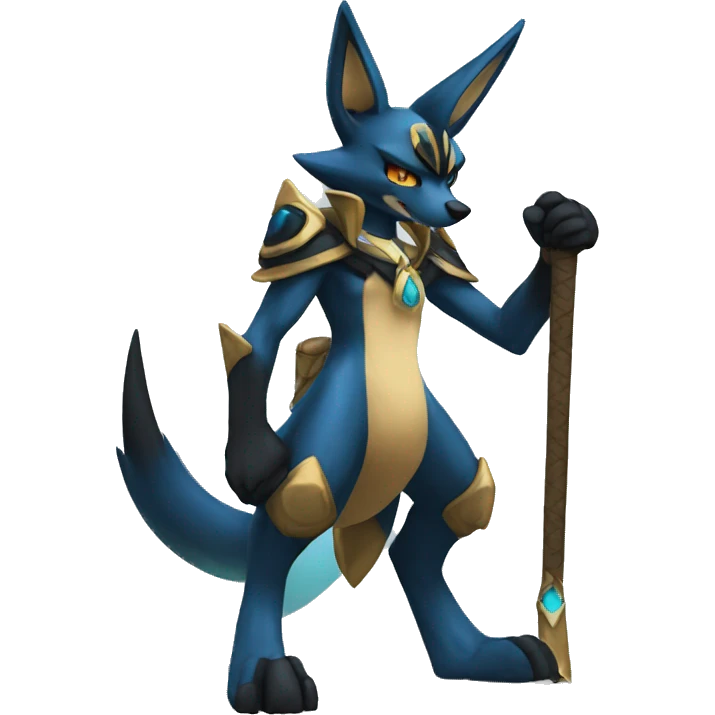 Lucario-Anubis full body emoji