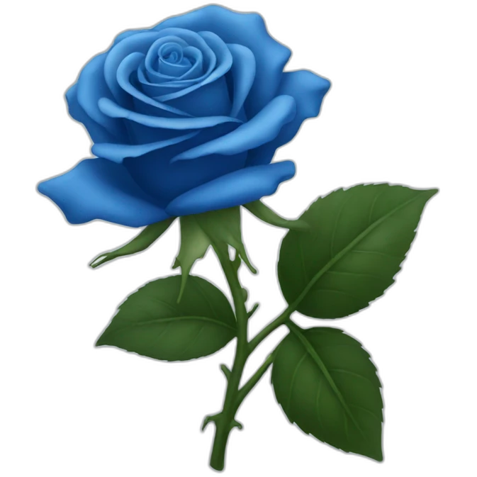 Blue rose emoji
