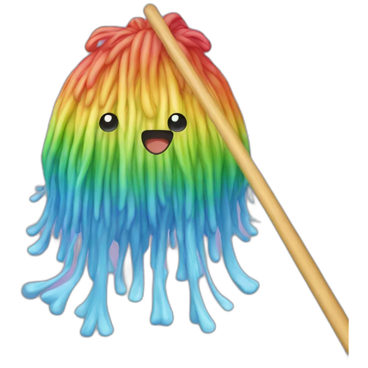mop with rainbow background emoji