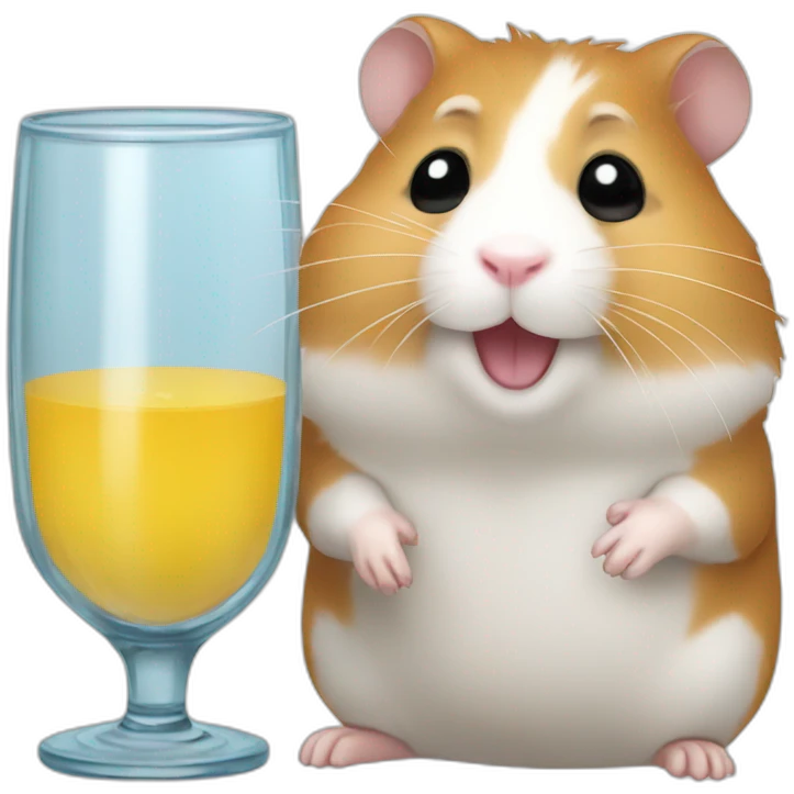A hamster in a glass emoji